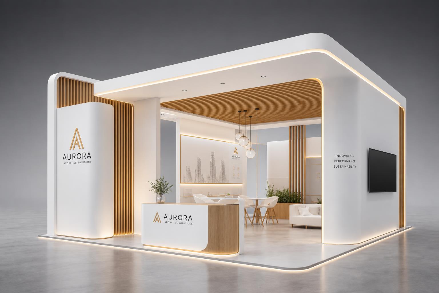 Render 3D de stand